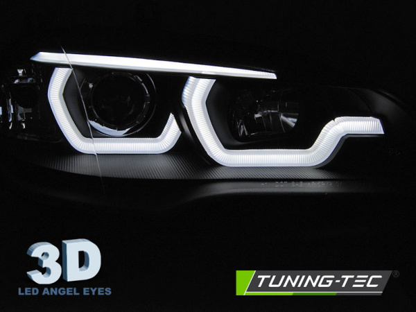 LED Tagfahrlicht Angel Eyes Scheinwerfer für BMW X5 E70 07-10/10-13 schwarz